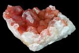 Natural, Red Quartz Crystal Cluster - Morocco #153780-1